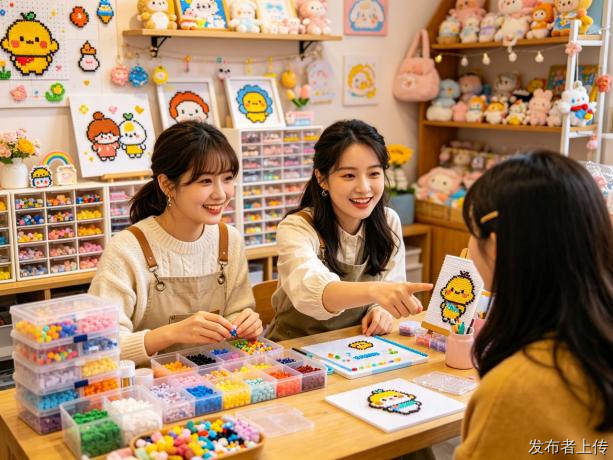 宝妈女性创业好项目 奇奇猪拼豆店时间自由收益稳