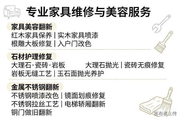 2026 年福州多品类家具石材金属修复去哪找？