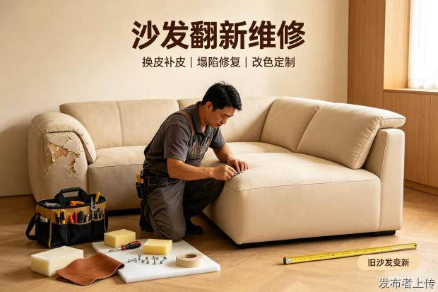 哈尔滨本土持证施工团队（22026新）死磕细节做好每一套沙发翻新