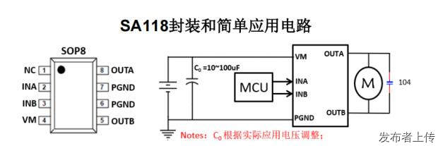 SA118驱动直流有刷电机